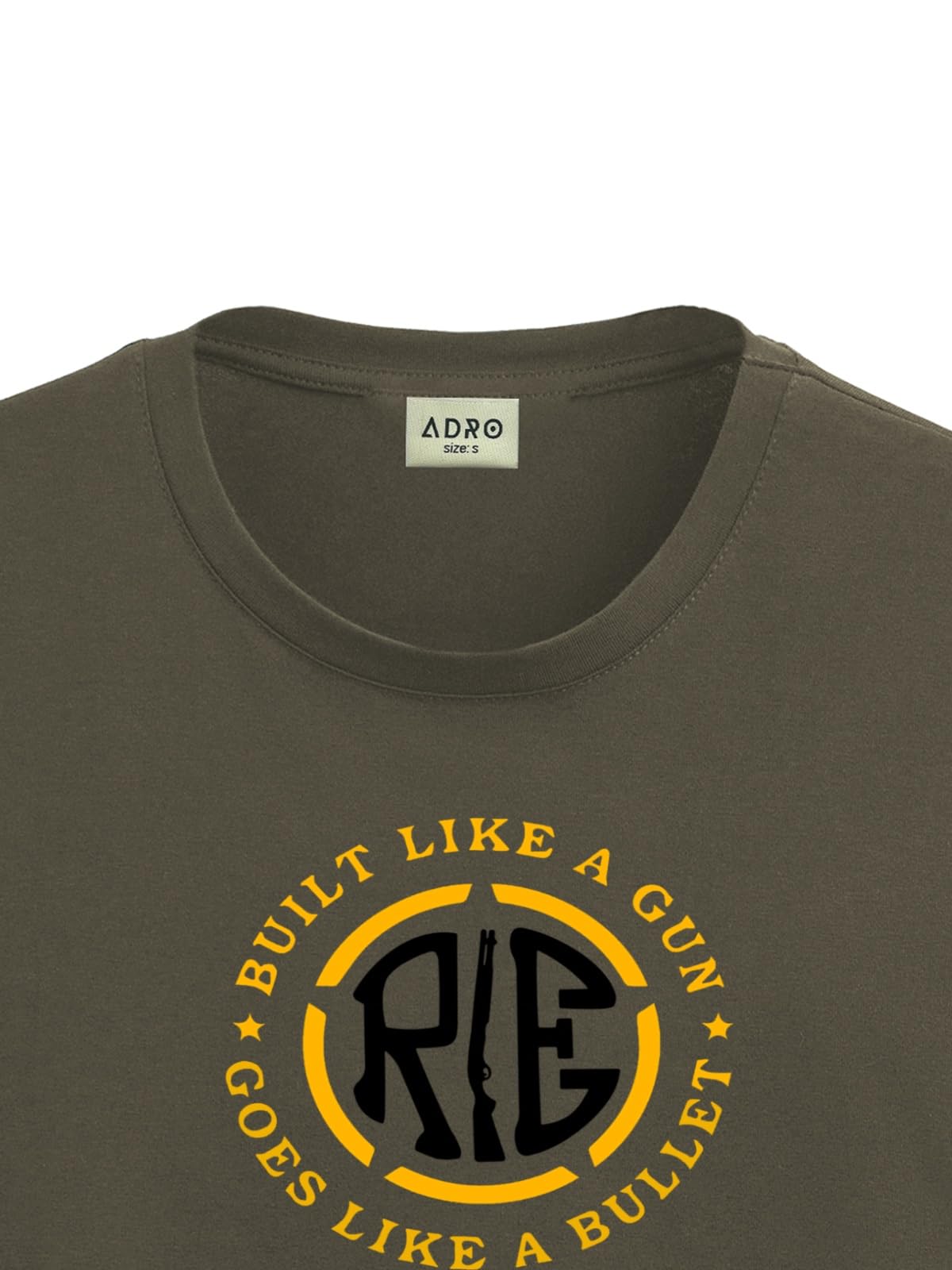 ADRO Tshirt for Men | Printed T Shirt for Men | 100% Cotton T-Shirt |Printed T Shirt | T-Shirts | RN24-BUL-OL