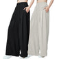 Greciilooks WomenS Loose High Rise Textured Trousers | High-Waisted Pant | Korean Trousars