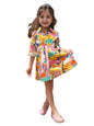 A.T.U.N. (ALL THINGS UBER NICE) Summer Floral Shirtdress for Girls Multicolour