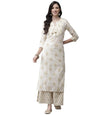 ishin Women's Cotton Blend A-Line Kurta Set