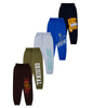 T2F Boys Cotton Regular Fit Printed Track Pants (Pack fo 5)