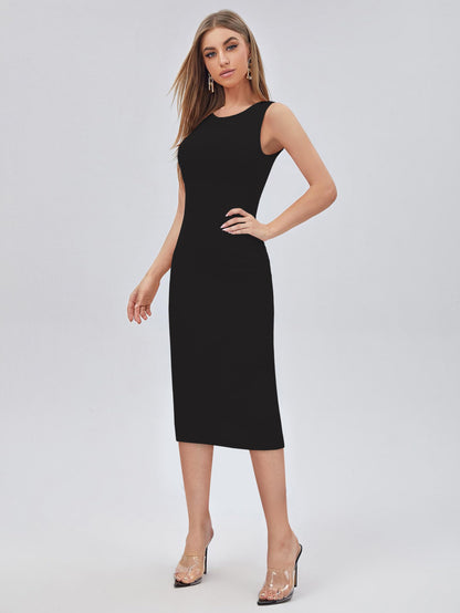 Toochki Dress For Women |Black Midi Dress For Women | Dresses For Women Dress | One Piece Dress For Women | Bodycon Dresses For