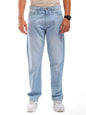 The Indian Garage Co Men Vintage Straight Fit Solid Mid-Rise Jeans Blue