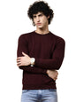 RIGO Mens Cotton Round Sweatshirt (SW08231180_Wine