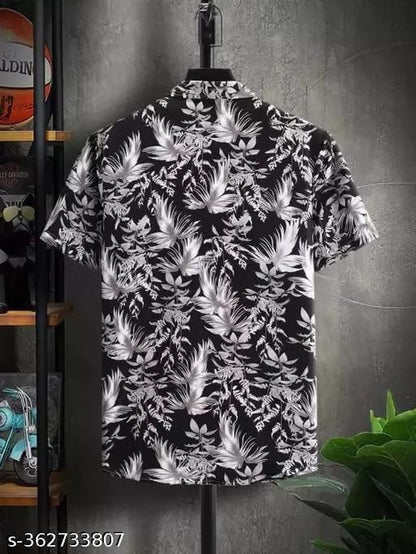 Funky Rich Regular Fit Shirt For Men | Half Sleeve Lycra Shirt | Casual Shirt For Men | Trendy Printed Shirt Design | Lycra Fabr