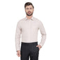 Turtle Men Beige Cotton Solid Slim Fit Formal Shirts