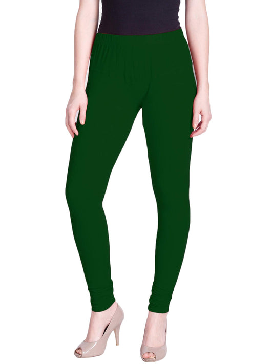 Lux Lyra Fourleaf Green Free Size Churidar Leggings