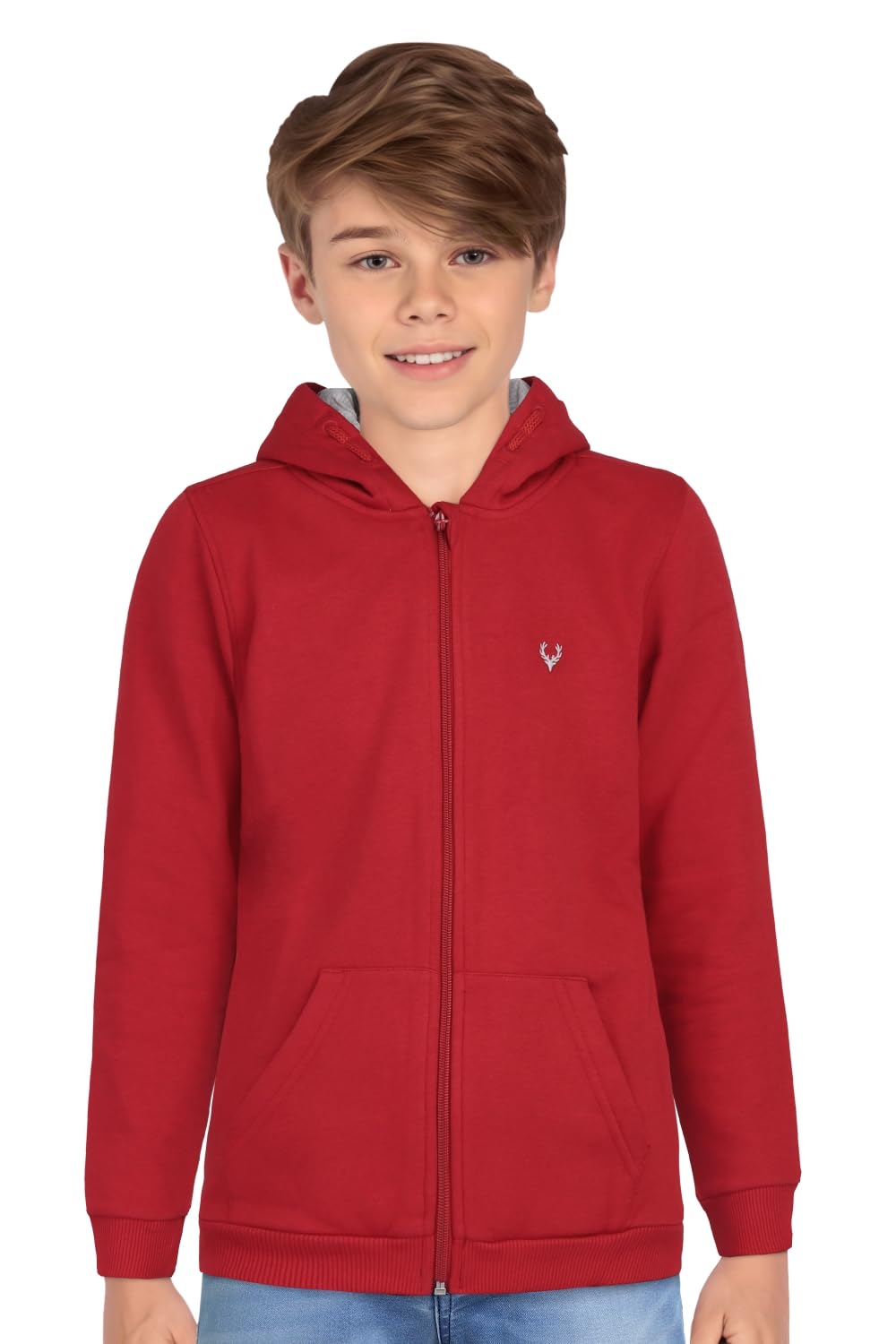 Allen Solly Boys Regular Fit Solid Hoodie