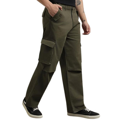 Nobero MenS Loose Casual Pants (1M-Bwcp-R0002_Military Green