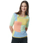 Pepe Jeans Color Block Viscose Round Neck WomenS T-Shirt (Pink, Large)