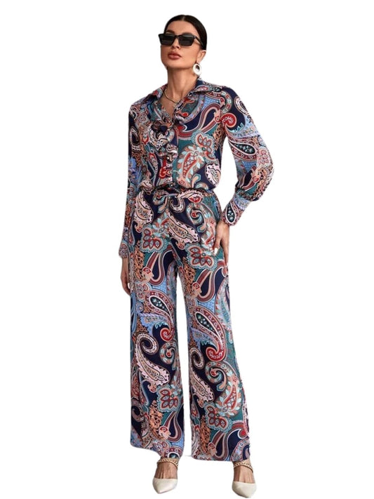 Greciilooks WomenS Co-Ord Set || Rayon Night Pajama Set || Night Suits For Women || Printed Nightwear Set || Loungewear || Home