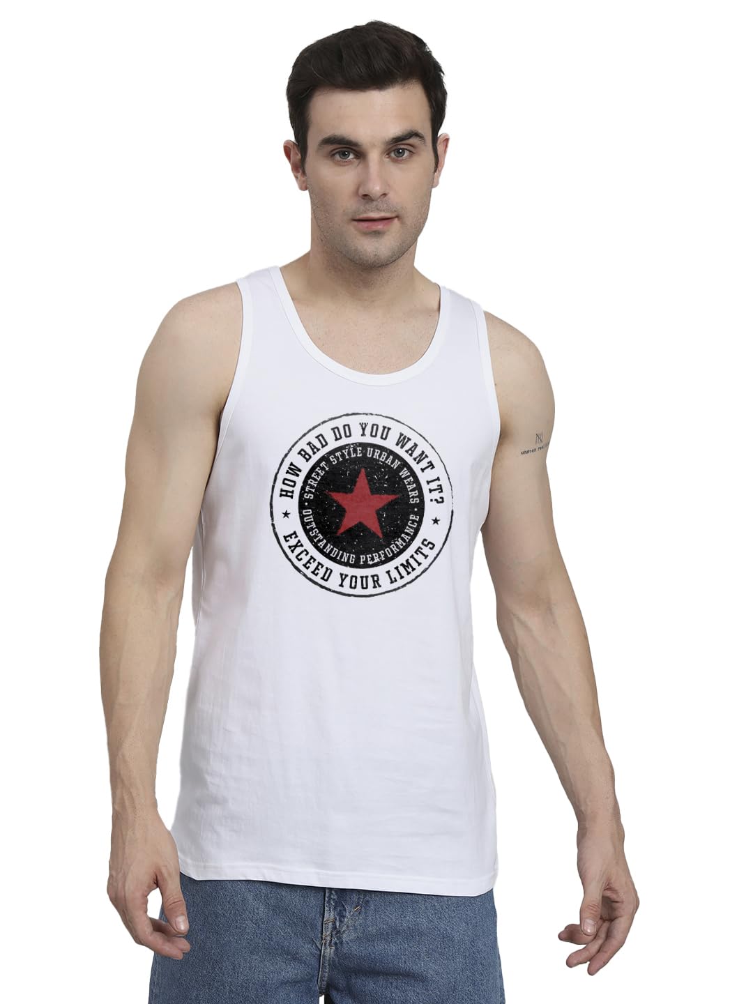 Peppyzone Mens Regular Fit Vest (TT-Trendy-61-Grey-S_White4