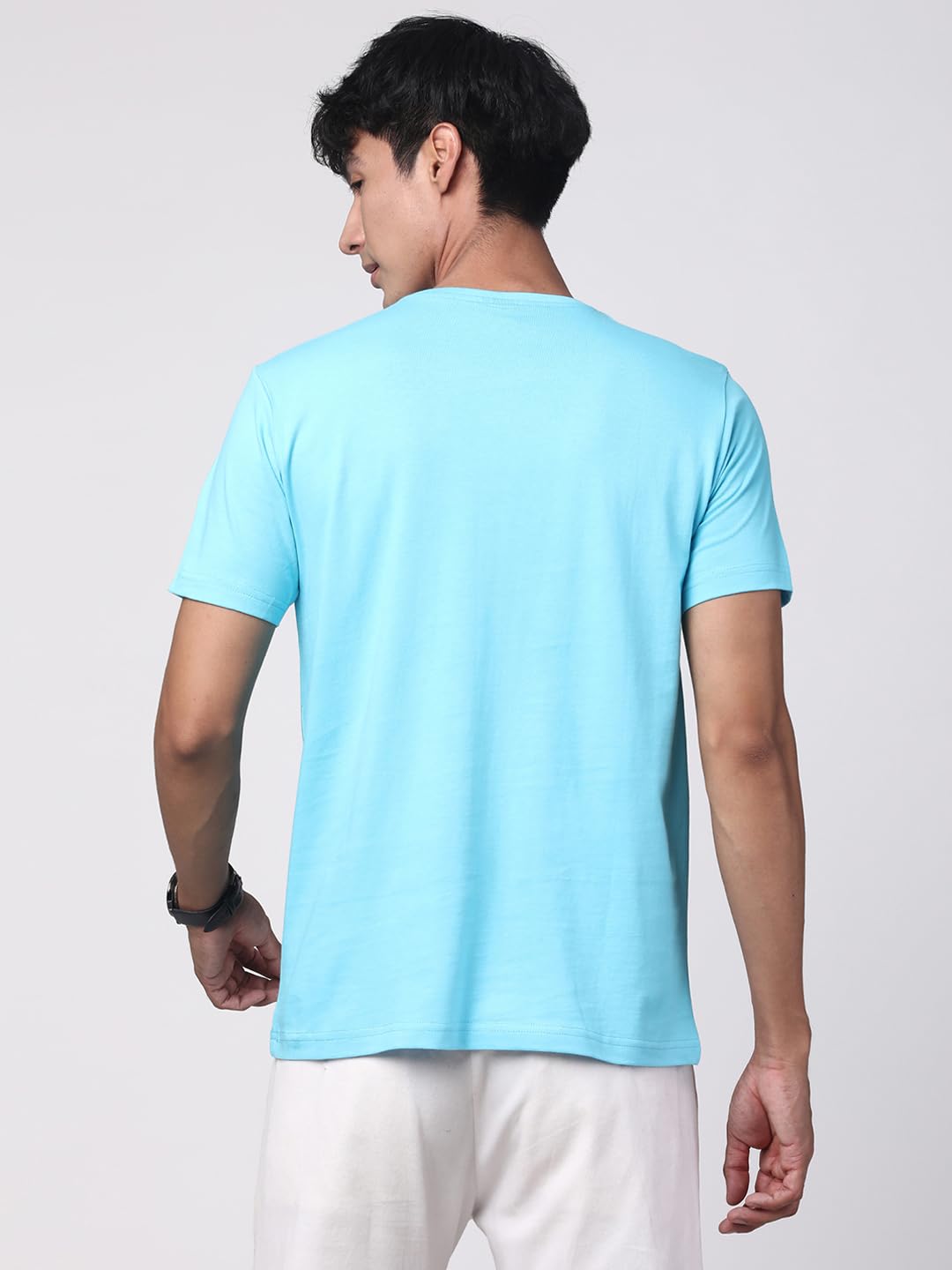 ADRO Men's Biker Design Printed 100% Cotton T-Shirt - Regular Fit, Printed T-Shirts for Men (RN24-KTM-MI_Mint)