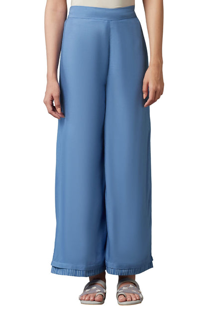 W for Woman W Strechable Parallel Pants for Women | Trousers for Women Blue