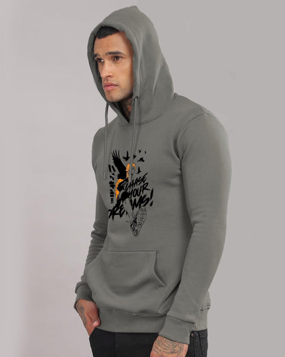 ADRO Anime Hoodies for Men, 320 GSM Soft Cotton Hoodie, Long Lasting Anime Printed Hoodie for Winter | Mens Hoodies | Sweatshirt