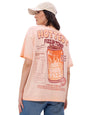 The Souled Store Hot Girl Fizz Women and Girls Short Sleeve Round Neck Black Graphic Printed Cotton Oversized T-Shirts