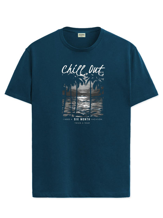ADRO Mens Nature Graphic Tshirt - Premium Cotton T-Shirt with Stunning Nature Design - Best for Outdoor Enthusiasts Print Teal T