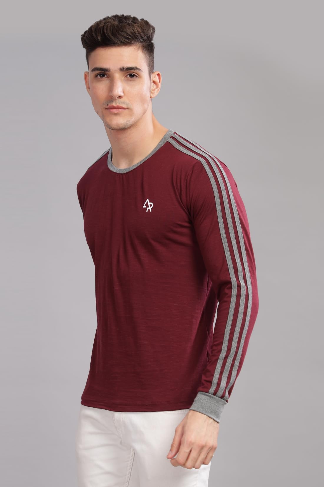 ADRO Full Sleeve Tshirt for Men | Full T Shirt for Men | 100% Slub Cotton Tshirt | Full Sleeve T-Shirt | Mens Full Sleeves T Shi