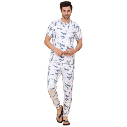Sweet Dreams Men Printed Pyjama Set
