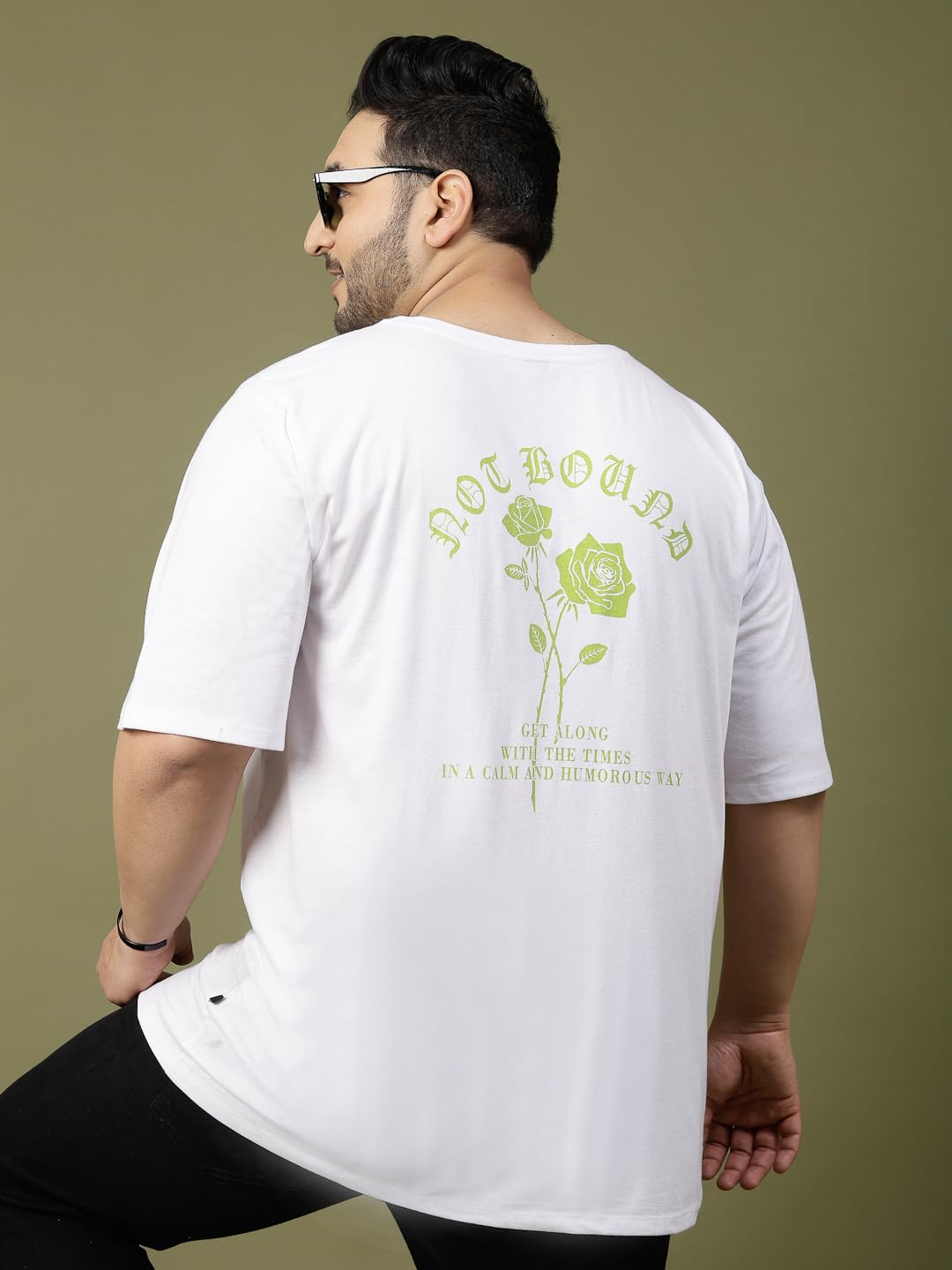 Rigo Printed Oversized T-Shirts for Men | Plus Size Oversized Tees for Men | Drop Shoulder T-Shirt for Men