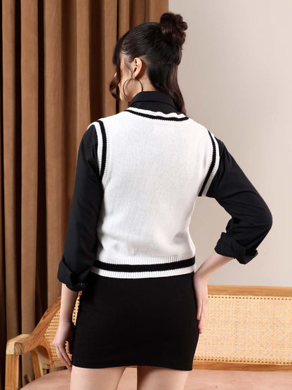 Kotty WomenS Trendy Sleeveless Sweater Vests  Perfect For Layering And Smart-Casual Outfits(Multicolored,M)