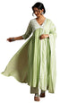 Libas Womens Embroidered Cotton A-Line Kurta With Palazzos And Dupatta