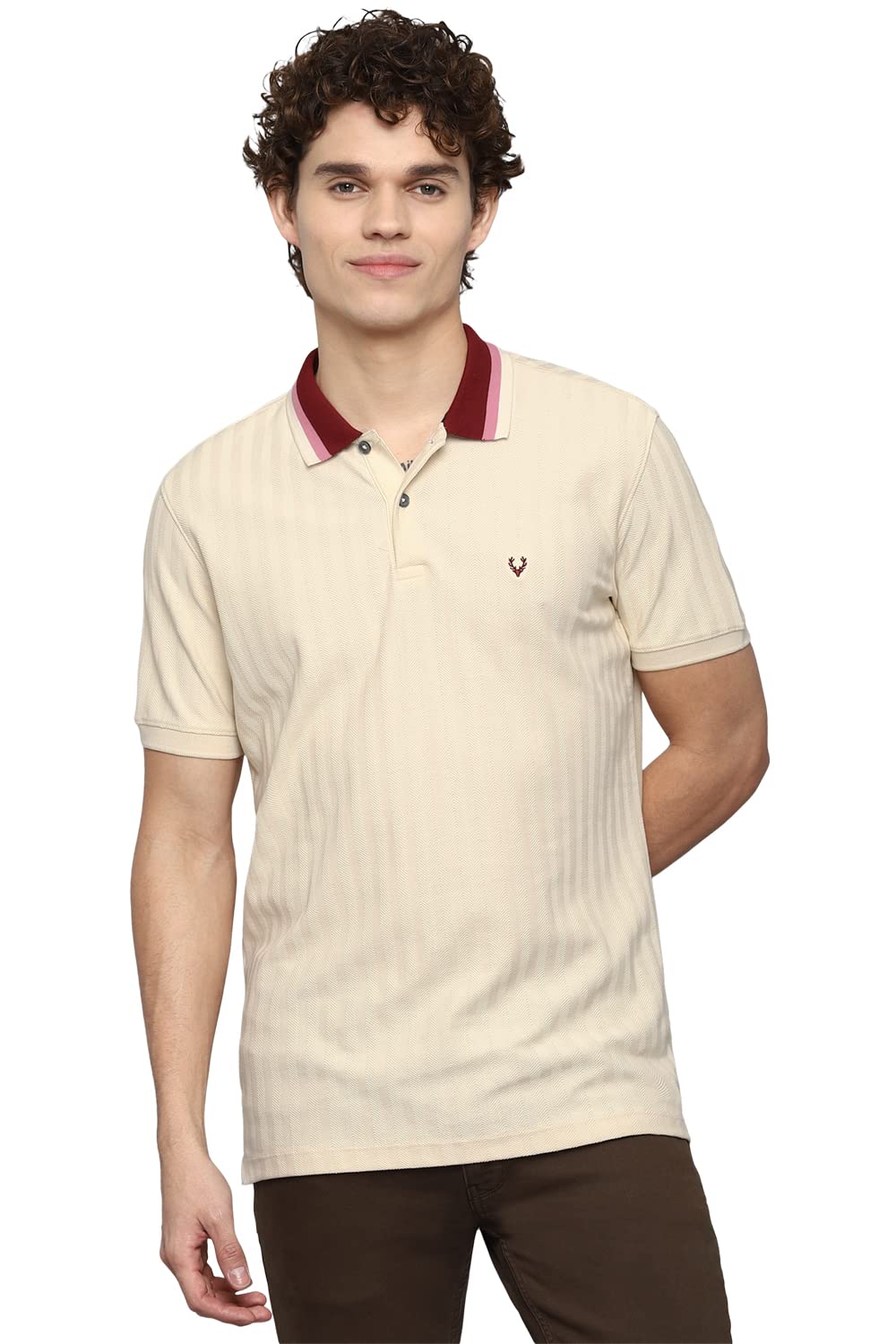 Allen Solly Women Striped Polo Neck Polo Shirt