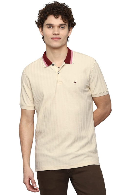 Allen Solly Women Striped Polo Neck Polo Shirt