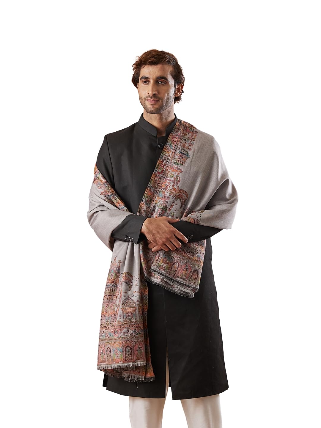Pashmoda Men Rajwada Kaani Shawl (Size: 101x203 Cm)