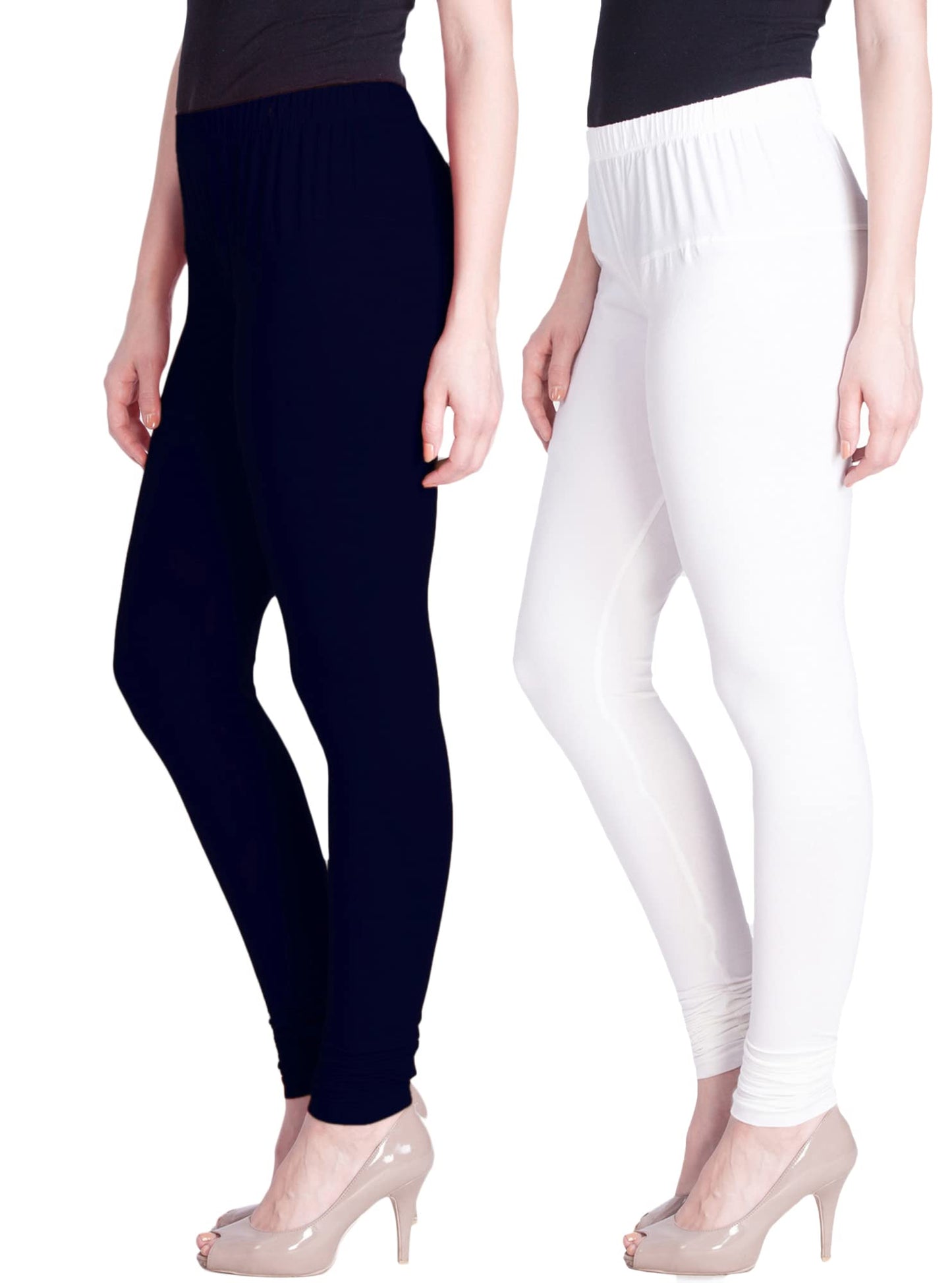 Lyra Cotton Premium Churidar Leggings For Women (Pack Of 2)
