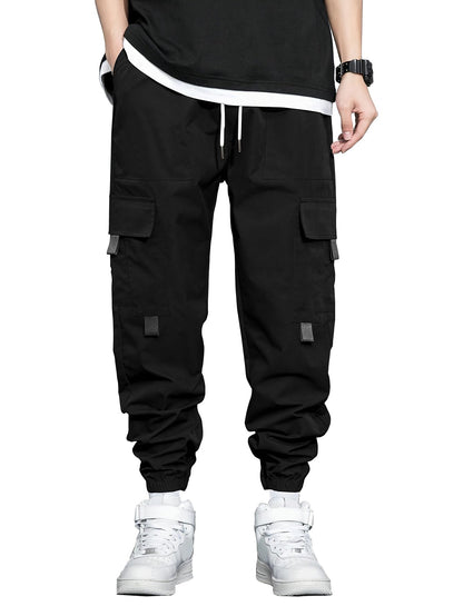 Shasmi Loose Pants Cotton || Cargos for Men ll 156_Black
