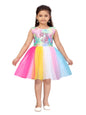 Aarika Girls Multi Color Self Design Frock (DFK-1614-PINK-18)