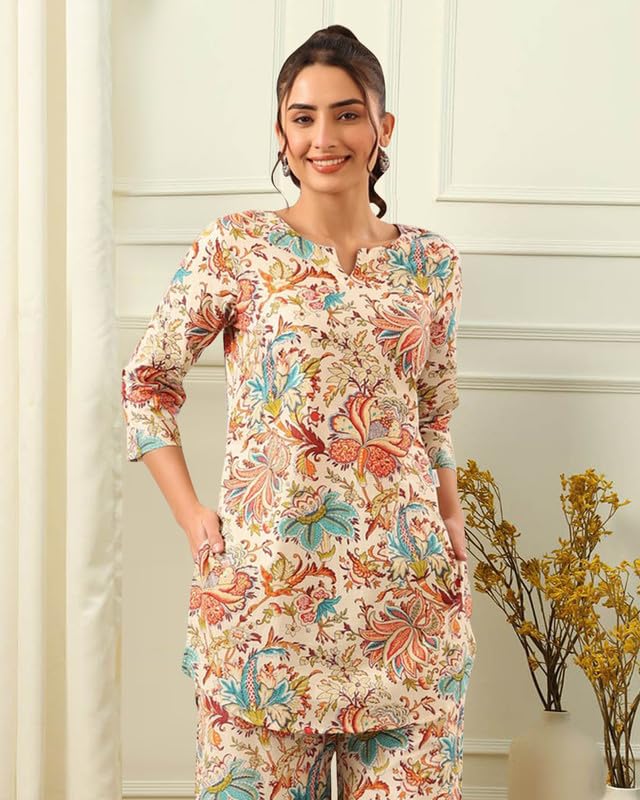 I ENTERPRISE Women Kurta Set for Women || Co-Ords Set || Kurta Pant Set || Coordinate Set || Summer Suit || Printed Kurta with Pant