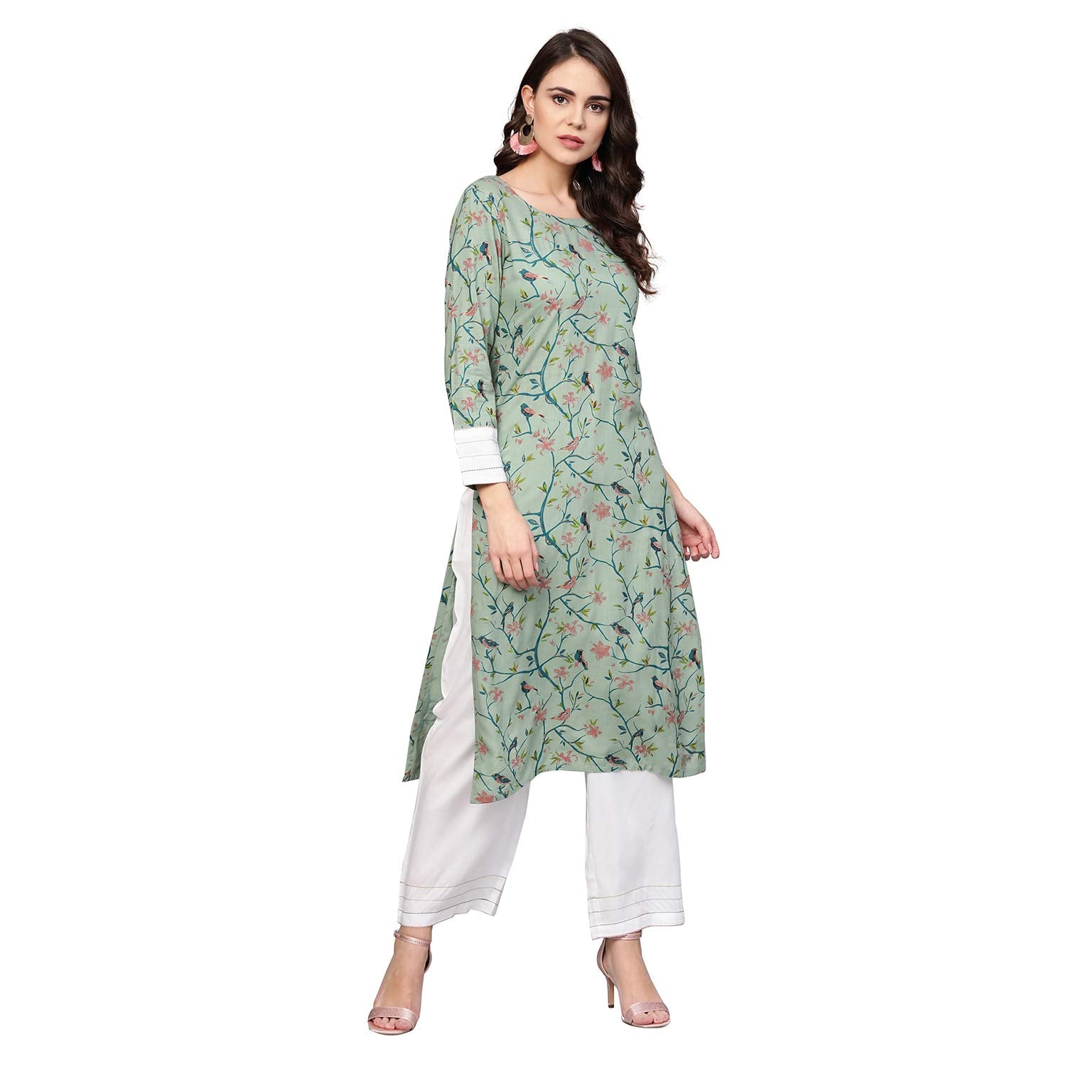 Idalia Multicolour Bird Print Kurta Set