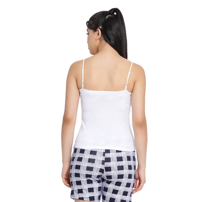 Lyra Women Pack Of 2 Camisoles White, Beige