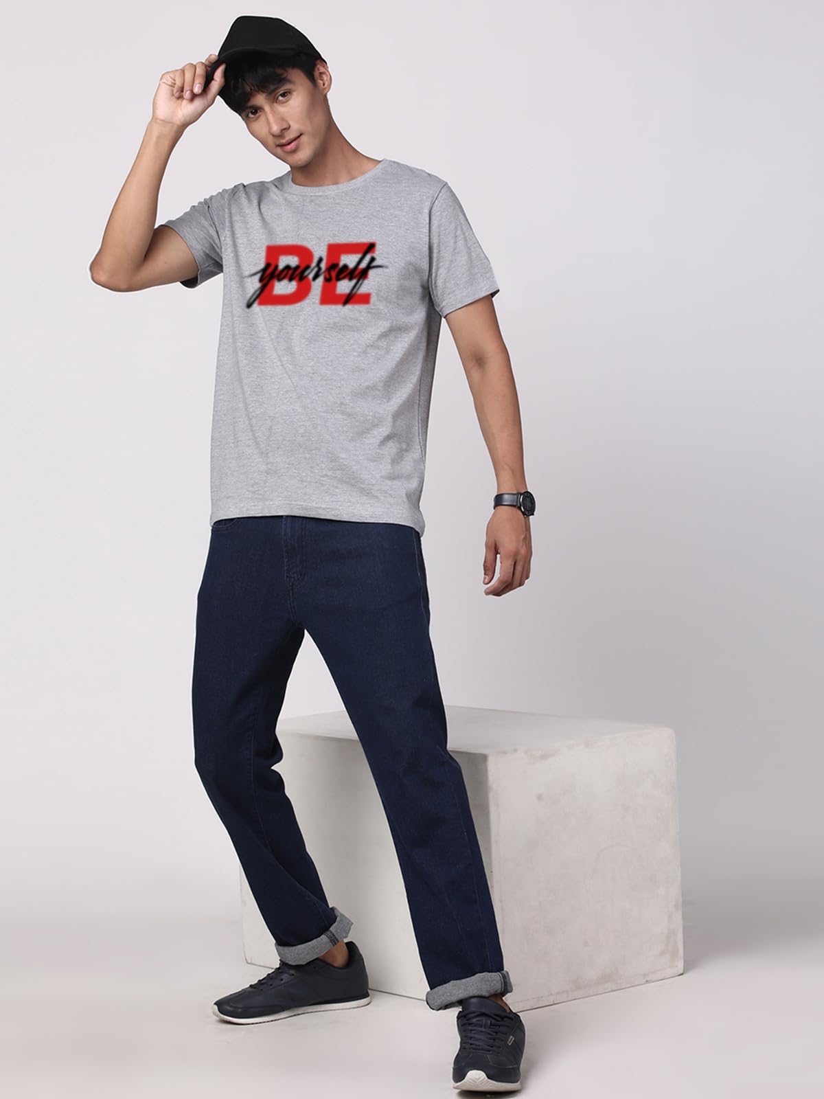 ADRO Tshirt for Men | Printed T Shirt for Men | 100% Cotton T-Shirt |Printed T Shirt | T-Shirts | RN24-BYO-GR