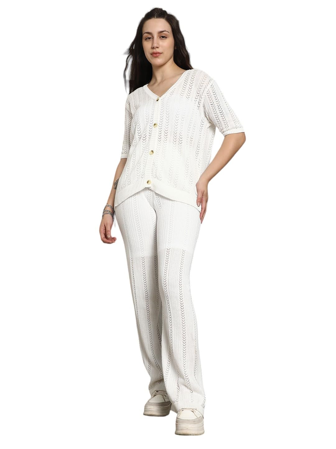 High Star Women'S White Regular Dress