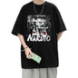 Thalasi Oversized Naruto T-Shirt For Men: Black, Loose Fit, Anime Graphic | Rock Your Inner Ninja (Like Boho & Korean Style Tees