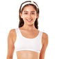 Enamor Womens Wide Strap Stretch Cotton Non-Padded Antimicrobial Beginners Pop-on Wireless Teenager Bra Full Coverage Bra - BB0