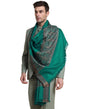 Weavers Villa Mens Acro Wool Blended Shawl - Handloom Woven Pattern - Stoles for Men - Gents Shawls - Soft & Warm Wrap - Ideal