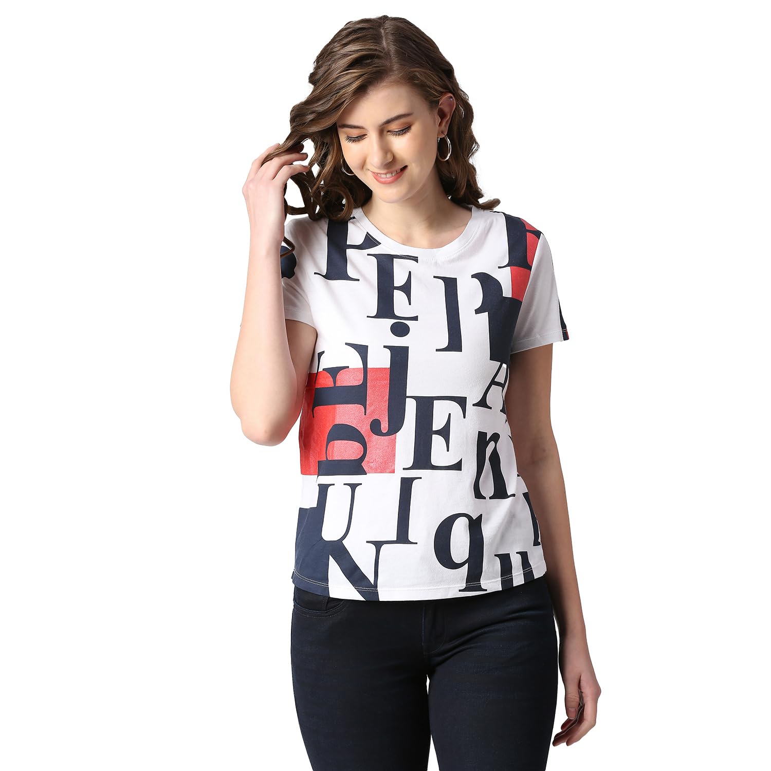 Pepe Jeans WomenS Graphic Loose Fit T-Shirt (Pl505523_White S)