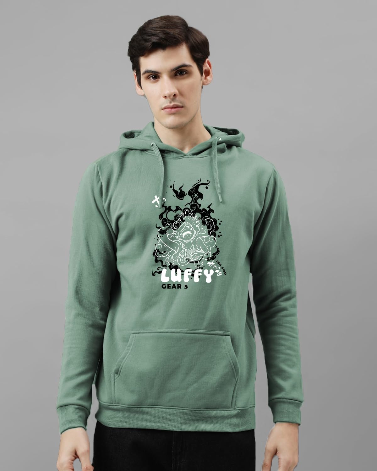 ADRO Hoodies for Men | Printed Hoodie for Men | Cotton Hoodie | Luffy Hoodie Gear 5 | Sweatshirt for Men | Anime Hoodie | H24-LU