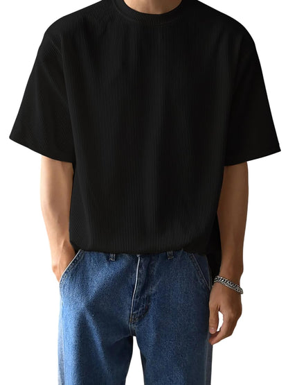 Greciilooks MenS Regular Fit T-Shirt (Gl-Mt-1178_Black