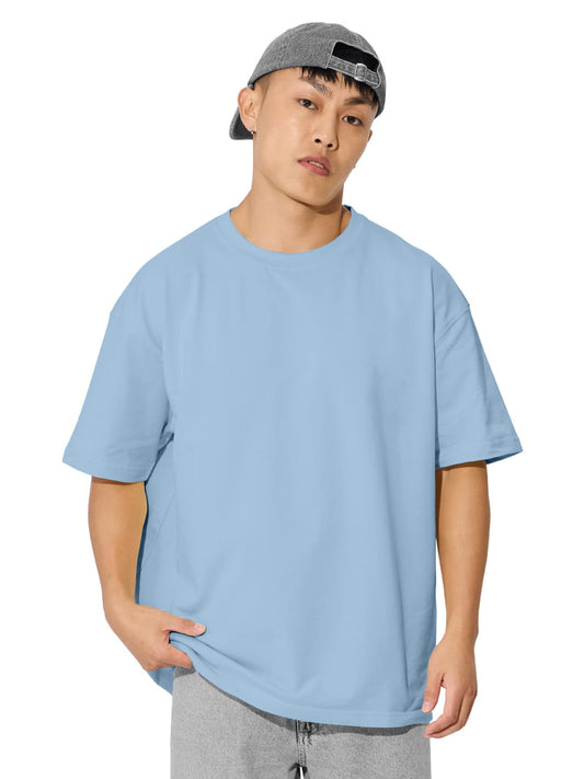 The Souled StoreSolids: Powder BlueOversized T-Shirts