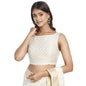 Fabindia Women Cotton Silk Blend Geometric Stitched Natural_36