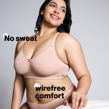 Nykd (Nyb105 Cotton Non Padded & Non Wired Everyday Bra For Women | Full Coverage Bra With No Sweat & Breast Separating Feature