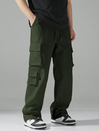 TAGAS Men Cargo Pants || Trousers Casual Pant || Cargo Pant || Pant || Track Pant for Man ||Men Cargo Pants Cotton||(MC-9) Green