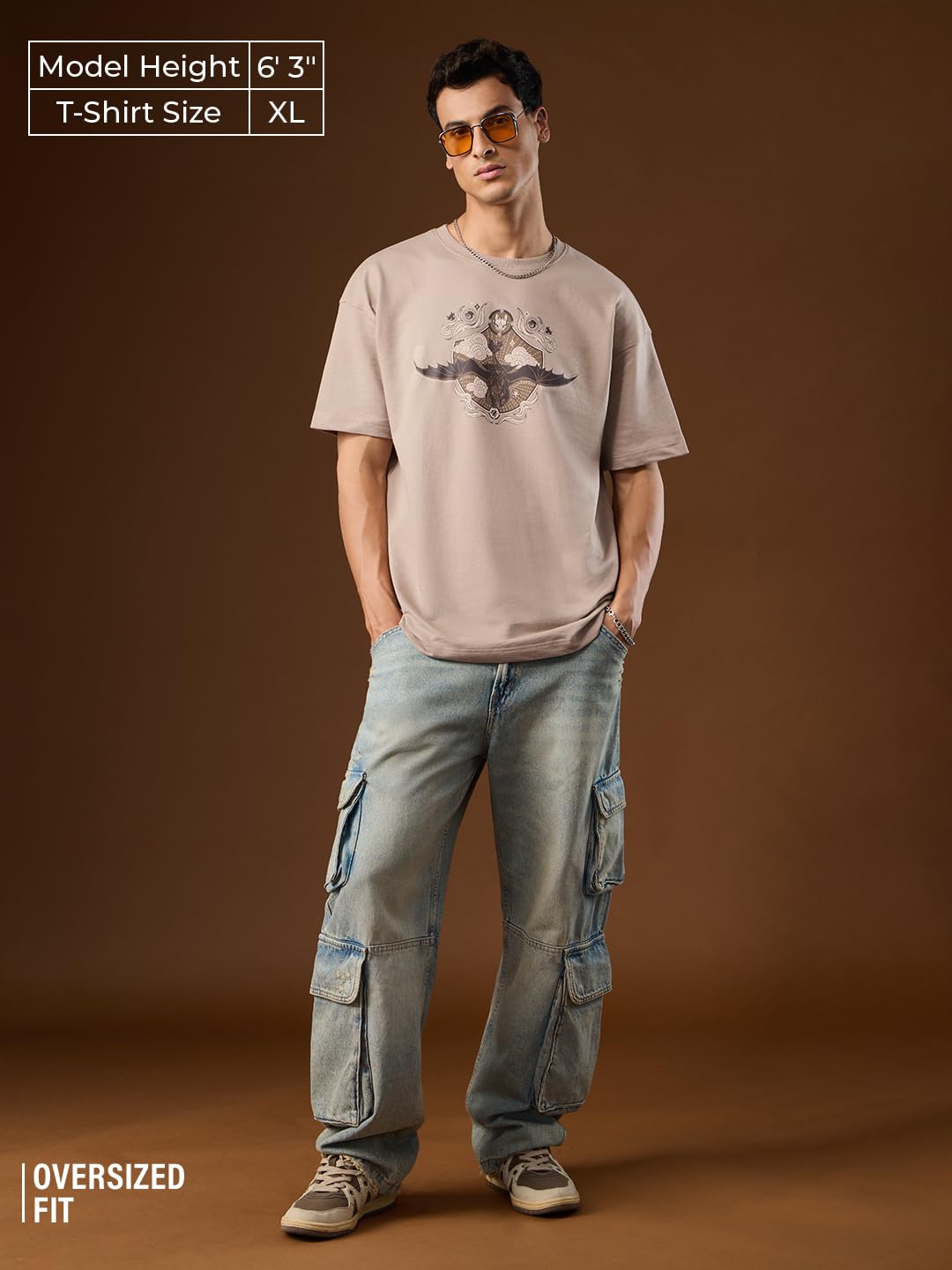 The Souled Store HTTYD: Lets Fly Men and Boys Short Sleeves Round Neck Beige Graphic Printed Cotton Breathable Lightweight All-