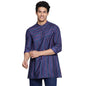 Fabindia MenS Viscose Silk Printed Slim Kurta (102590201_Purple