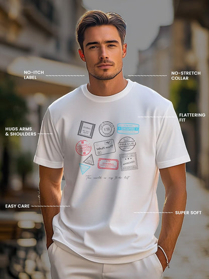 Nobero MenS Graphic Print Regular Fit T-Shirt (1M-Twts-C1030-Sa_To-Do List-White